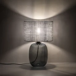 Lampka Nocna MELODY Grafitowy Abażur 48cm * TK Lighting Best