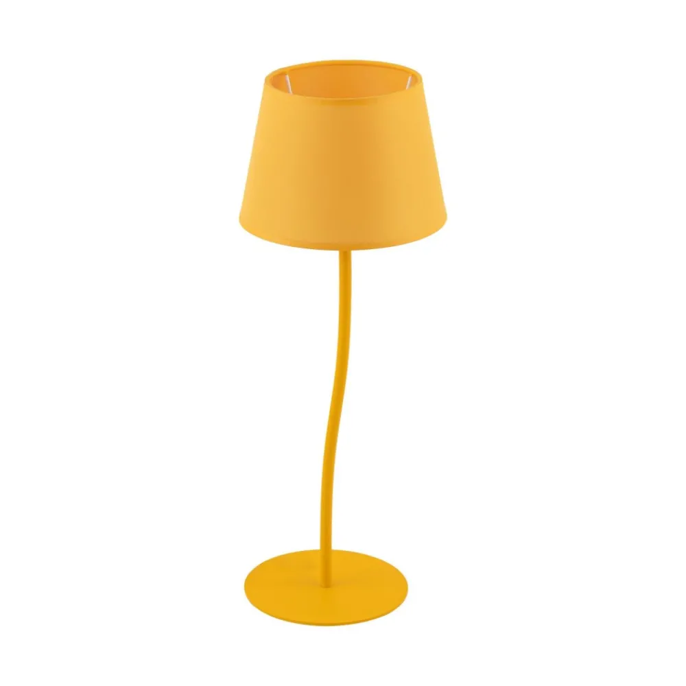 Lampka Nocna NICOLA Żółty Abażur 1xE27 37cm * TK Lighting Hot