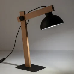 Lampka Nocna OSLO Czarny Metalowy Klosz 52cm * TK Lighting Outlet