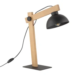 Lampka Nocna OSLO Czarny Metalowy Klosz 52cm * TK Lighting Outlet