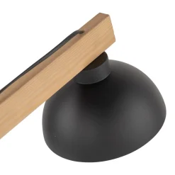 Lampka Nocna OSLO Czarny Metalowy Klosz 52cm * TK Lighting Outlet