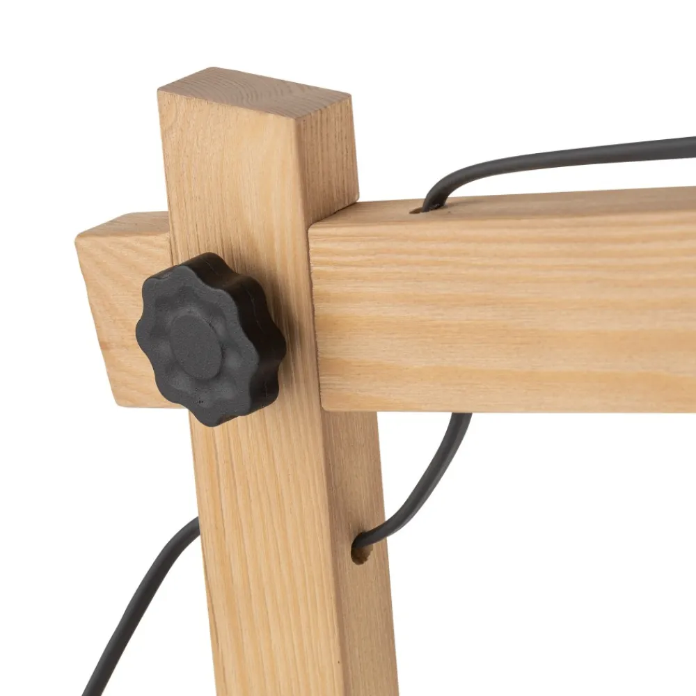 Lampka Nocna OSLO Czarny Metalowy Klosz 52cm * TK Lighting Outlet