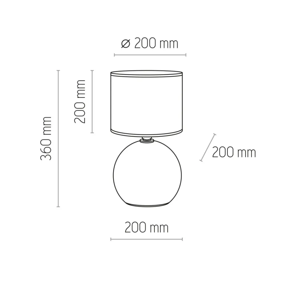 Lampka Nocna PALLA Czarny Złoty Abażur 36cm * TK Lighting