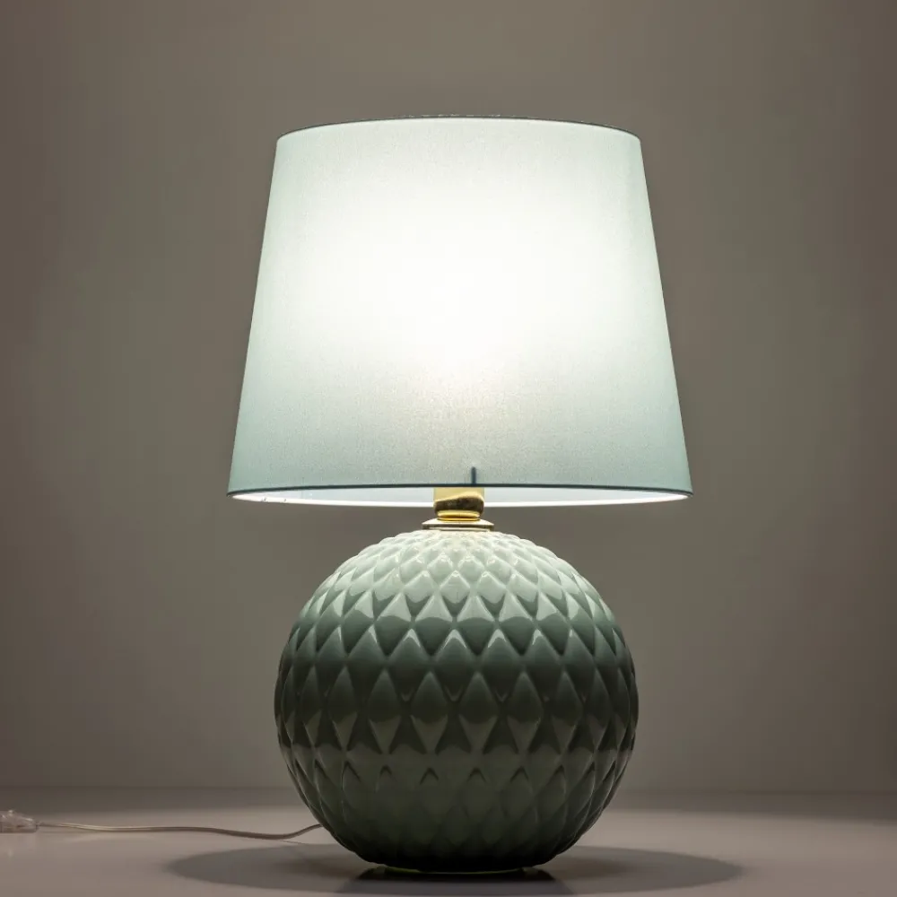 Lampka Nocna SANTANA Miętowa Abażur 60cm * TK Lighting Best
