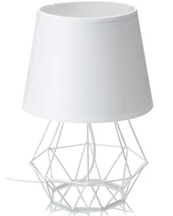 Lampka nocna stołowa Diament biała * Bodek Sale