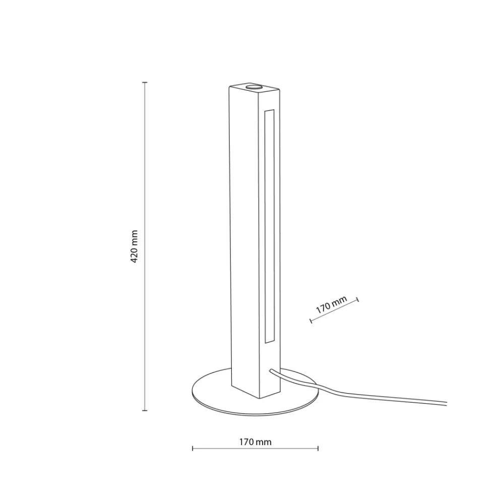 Lampka Nocna TEO Orzech Drewno 36W LED 41cm * TK Lighting