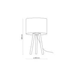 Lampka Nocna TOKYO Sosna Beżowy Abażur 46cm * TK Lighting Best