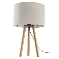 Lampka Nocna TOKYO Sosna Beżowy Abażur 46cm * TK Lighting Best