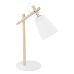 Lampka Nocna VAIO Brązowy Biały Abażur 46cm * TK Lighting New