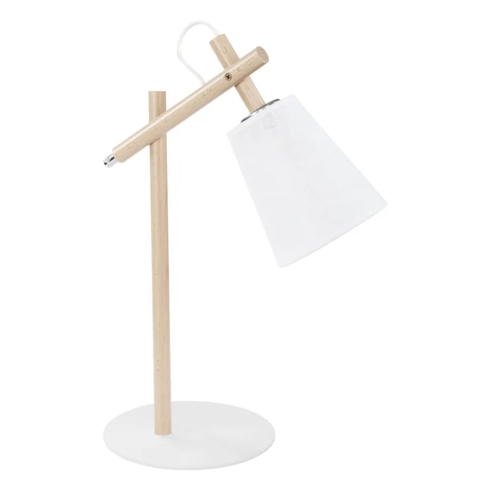 Lampka Nocna VAIO Brązowy Biały Abażur 46cm * TK Lighting New