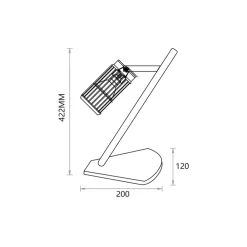 Lampka Nocna VERTICAL Regulowana Biały Metalowy Klosz 1xGU10 42cm * Eko-light Online