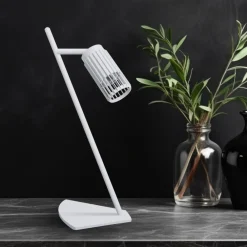 Lampka Nocna VERTICAL Regulowana Biały Metalowy Klosz 1xGU10 42cm * Eko-light Online