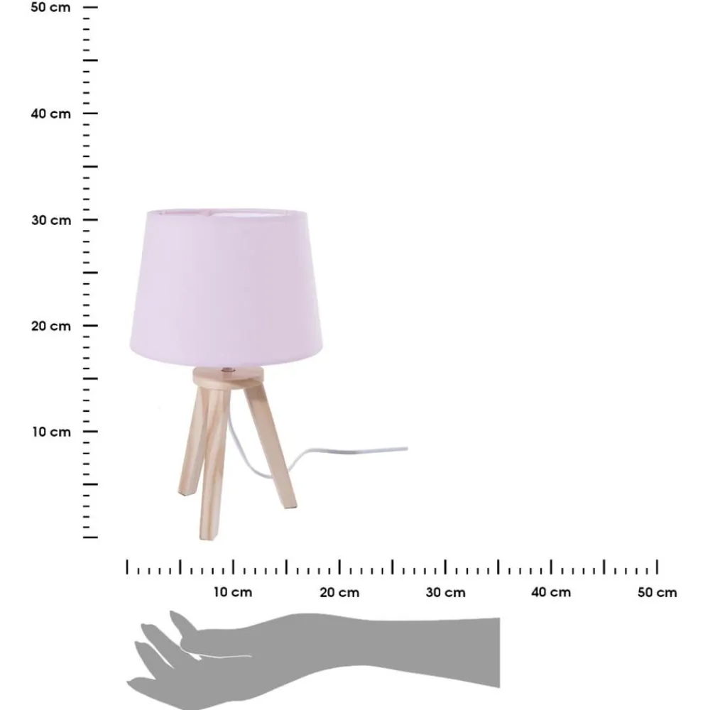 Lampka nocna z różowym abażurem 31 cm * Atmosphera Best