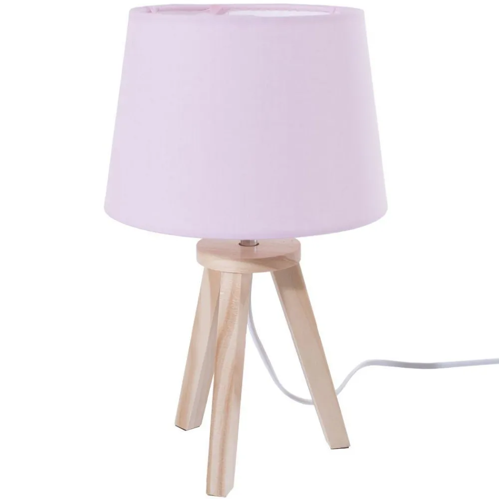 Lampka nocna z różowym abażurem 31 cm * Atmosphera Best