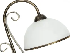 Lampka Stołowa ANTICA Złoty Czarny Szklany Klosz 1xE27 37cm * Luminex Clearance