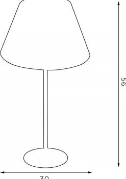 Lampka Stołowa ARDEN Biały Abażur Stożek 1xE27 56cm * Luminex Clearance