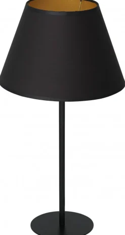 Lampka Stołowa ARDEN Czarny Złoty Abażur Stożek 1xE27 56cm * Luminex Best