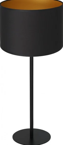 Lampka Stołowa ARDEN Czarny Złoty Abażur 1xE27 56cm * Luminex