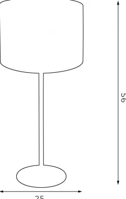 Lampka Stołowa ARDEN Czarny Złoty Abażur 1xE27 56cm * Luminex