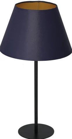 Lampka Stołowa ARDEN Niebieski Złoty Abażur Stożek 1xE27 56cm * Luminex Best