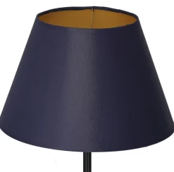 Lampka Stołowa ARDEN Niebieski Złoty Abażur Stożek 1xE27 56cm * Luminex Best