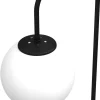 Lampka Stołowa CAMBRIDGE Czarny Biały Szklany Klosz 1xE14 52cm * Luminex