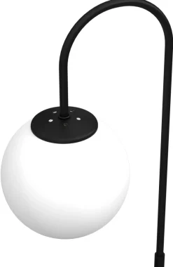 Lampka Stołowa CAMBRIDGE Czarny Biały Szklany Klosz 1xE14 52cm * Luminex