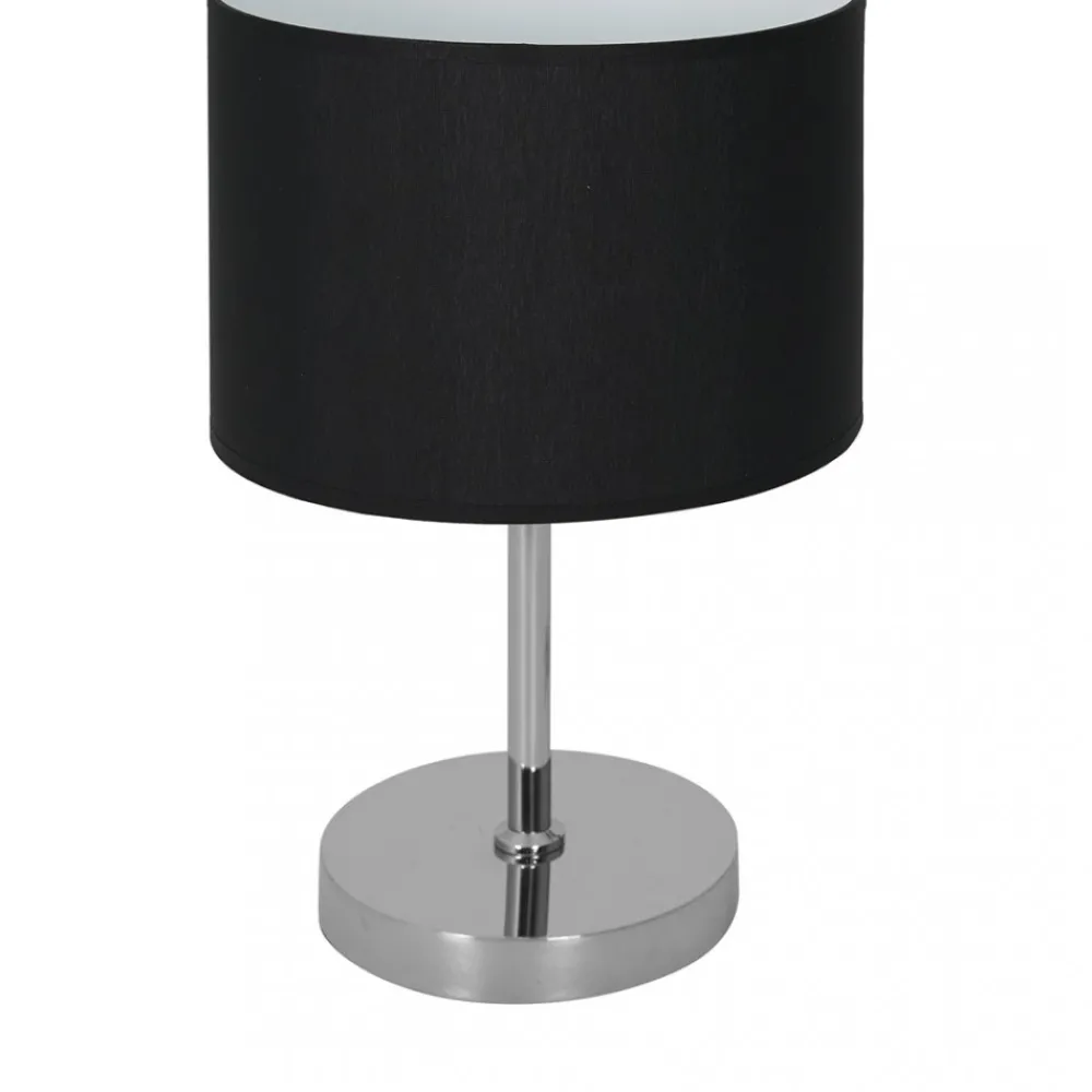 Lampka Stołowa CASINO Czarny Srebrny Abażur 1xE27 40cm * Eko-light Hot