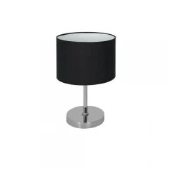 Lampka Stołowa CASINO Czarny Srebrny Abażur 1xE27 40cm * Eko-light Hot