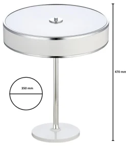 Lampka Stołowa JAZZ Srebrny Biały 2xE14 47 cm * Jupiter Online