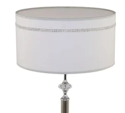 Lampka Stołowa JULIA II Srebrny Abażur 1xE27 57 cm * Jupiter Discount