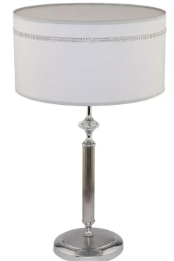 Lampka Stołowa JULIA II Srebrny Abażur 1xE27 57 cm * Jupiter Discount
