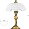 Lampka Stołowa Patyna Biały Szklany Klosz 1xE27 40cm * Jupiter Online