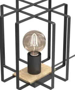 Lampka Stołowa KORTEZ Czarny Brązowy 1xE27 25cm * Luminex Sale