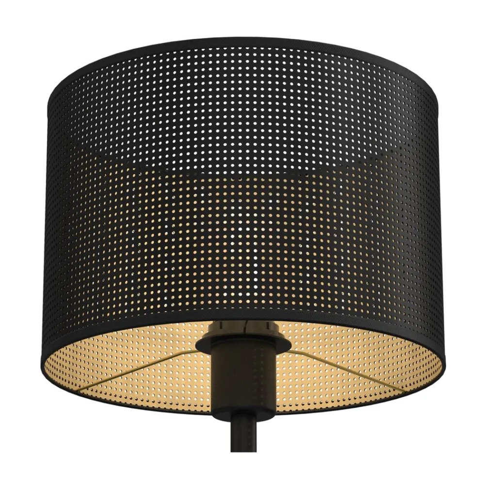 Lampka Stołowa LOFT SHADE Czarny Złoty Klosz z Tworzywa 1xE27 56cm * Luminex Clearance