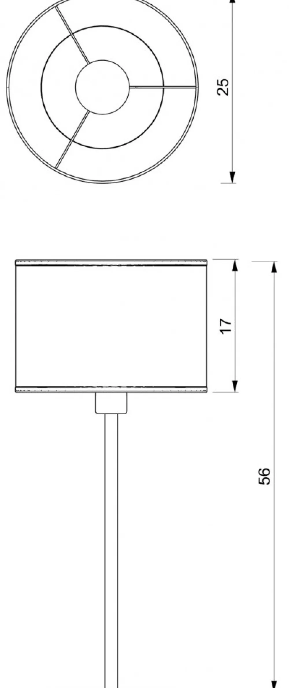 Lampka Stołowa LOFT SHADE Czarny Złoty Klosz z Tworzywa 1xE27 56cm * Luminex Clearance