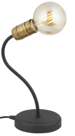 Lampka Stołowa LUCE Czarny Patyna 1xE27 * Jupiter New