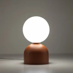 Lampka Stołowa MIKI Brick Szklany Klosz 1xG9 21cm * TK Lighting Online