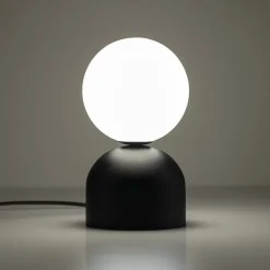 Lampka Stołowa MIKI Czarny Szklany Klosz 1xG9 21cm * TK Lighting Outlet