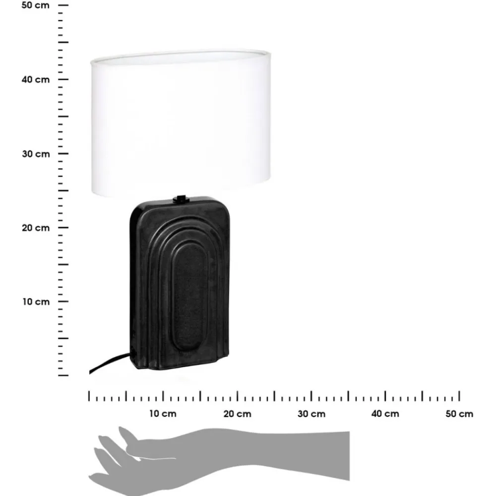 Lampka stołowa Monia 42 cm czarna * Atmosphera Clearance