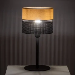 Lampka Stołowa NICOL Czarny Boho Abażur 40cm * TK Lighting Discount