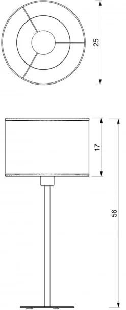 Lampka Stołowa RATTAN Czarny Beżowy Abażur 1xE27 56cm * Luminex Hot