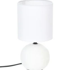 Lampka stołowa Timeo Biała żłobienia * Atmosphera Outlet