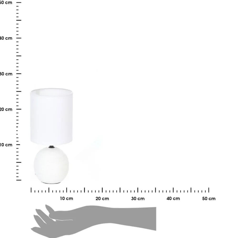 Lampka stołowa Timeo Biała żłobienia * Atmosphera Outlet