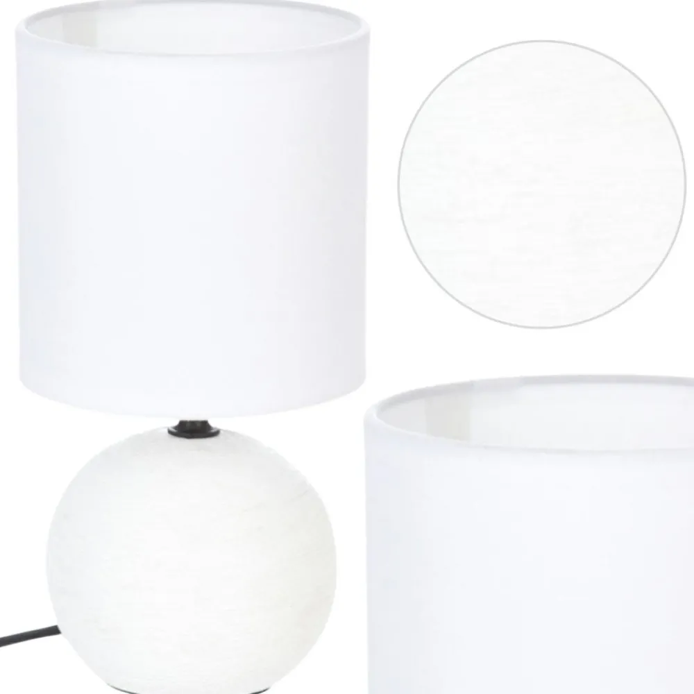Lampka stołowa Timeo Biała żłobienia * Atmosphera Outlet