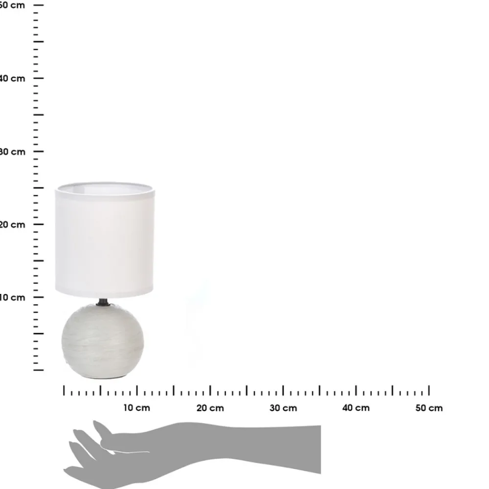 Lampka stołowa Timeo szara Matowa 25 cm * Atmosphera Clearance