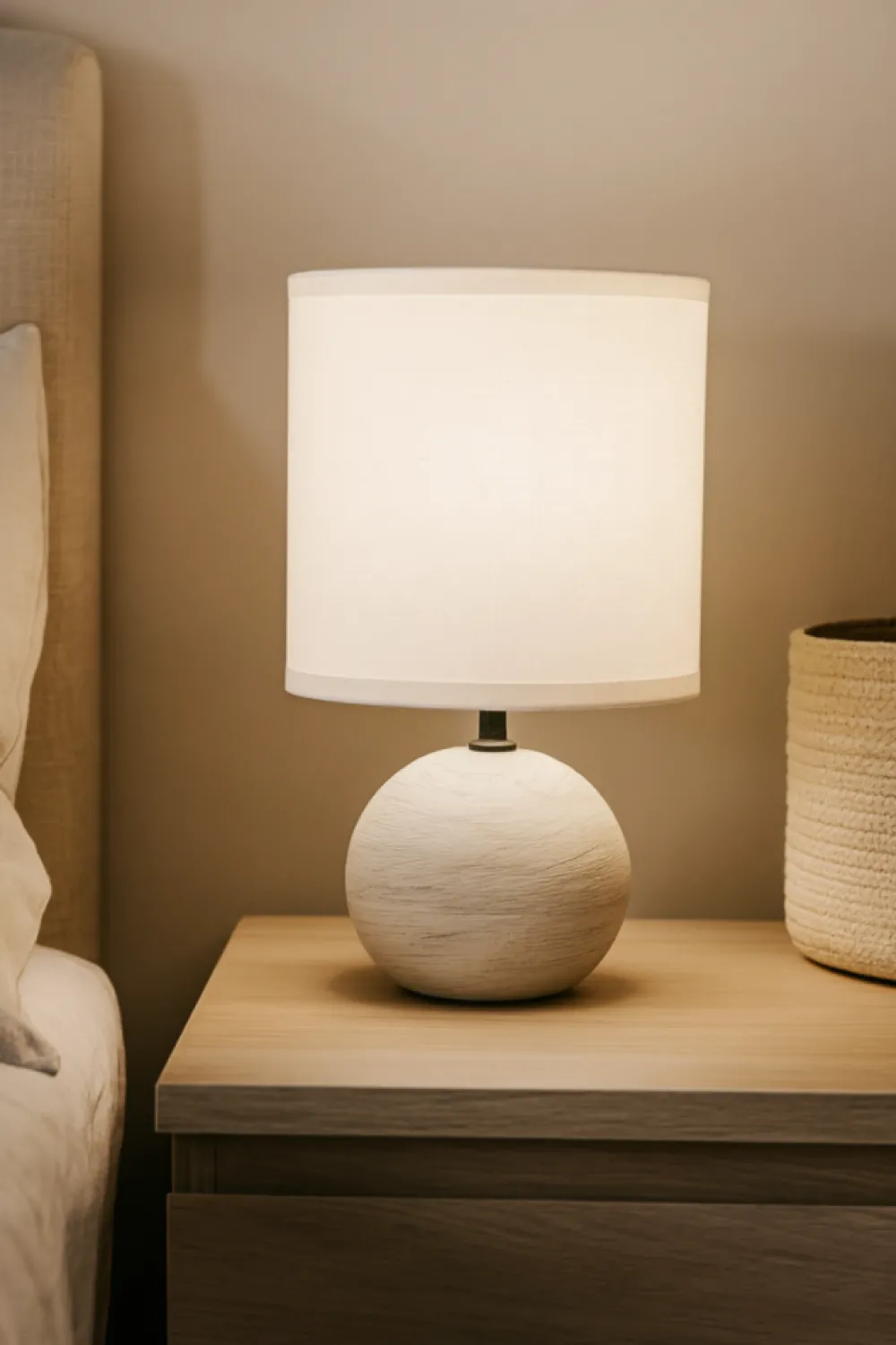 Lampka stołowa Timeo szara Matowa 25 cm * Atmosphera Clearance