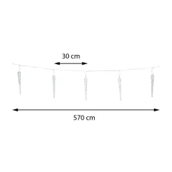 Lampki Sople 40 led zimny biały + timer