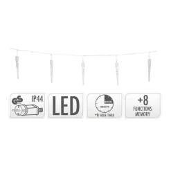 Lampki Sople 40 led zimny biały + timer
