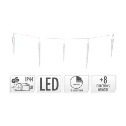 Lampki Sople 72 led ciepły biały + timer * H&S Decoration Best